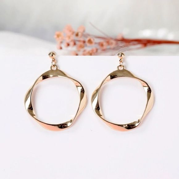 5 for $12- New Gold Circle Earrings - Picture 2 of 4